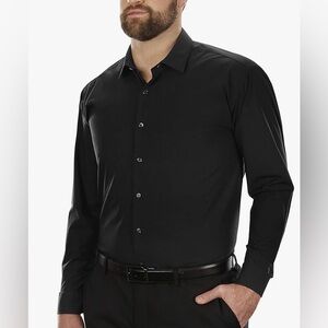 Kenneth Cole Reaction Men's Black Dress Shirt L